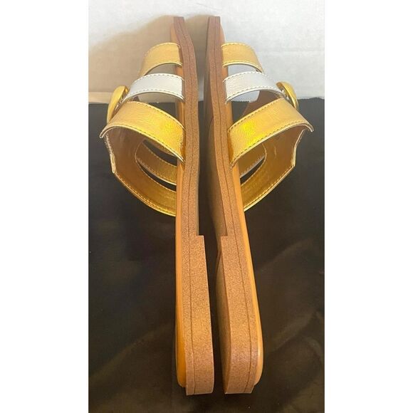 Franco Sarto Milada Gold and Silver Sandals with Metallic Finish WMS S 8.5 M NEW - Picture 8 of 10